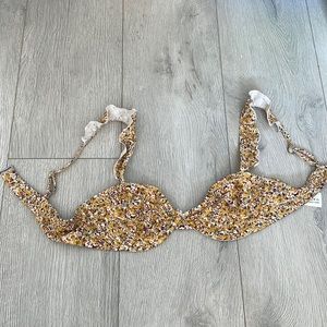 Abercrombie & Fitch yellow bikini top size M